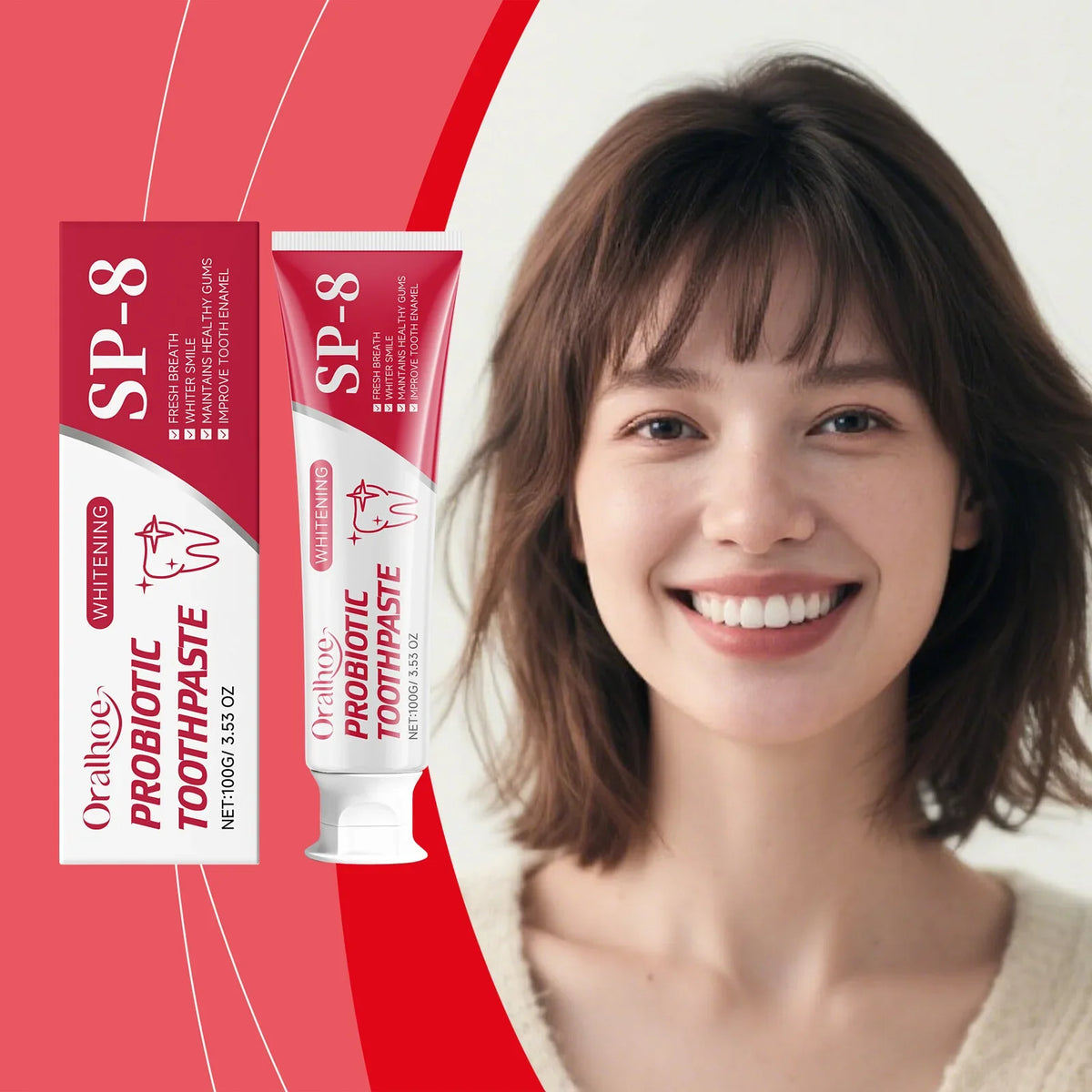 Oralhoe Probiotic Toothpaste | Enamel Whitening & Gum Care