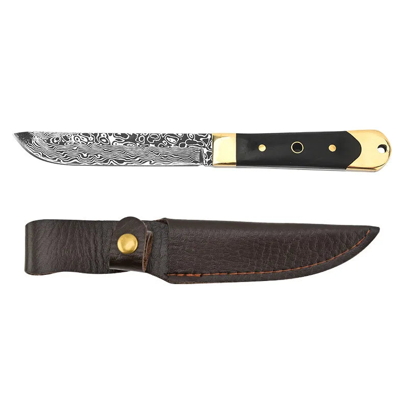 Forged Meat Cleaver & Boning Knife – Teardrop Patterned Blade