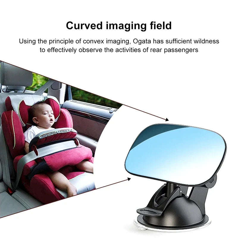 2-in-1 Baby Car Mirror – Wide Angle Convex Rearview Safety