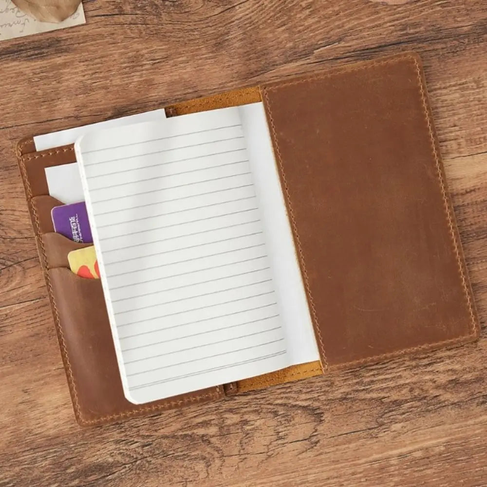 Crazy Horse Leather Journal Cover – Pen Slot & Card Holder