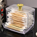Dispenser Swab Clear Plastic Apothecary Jar Bathroom Canister Storage