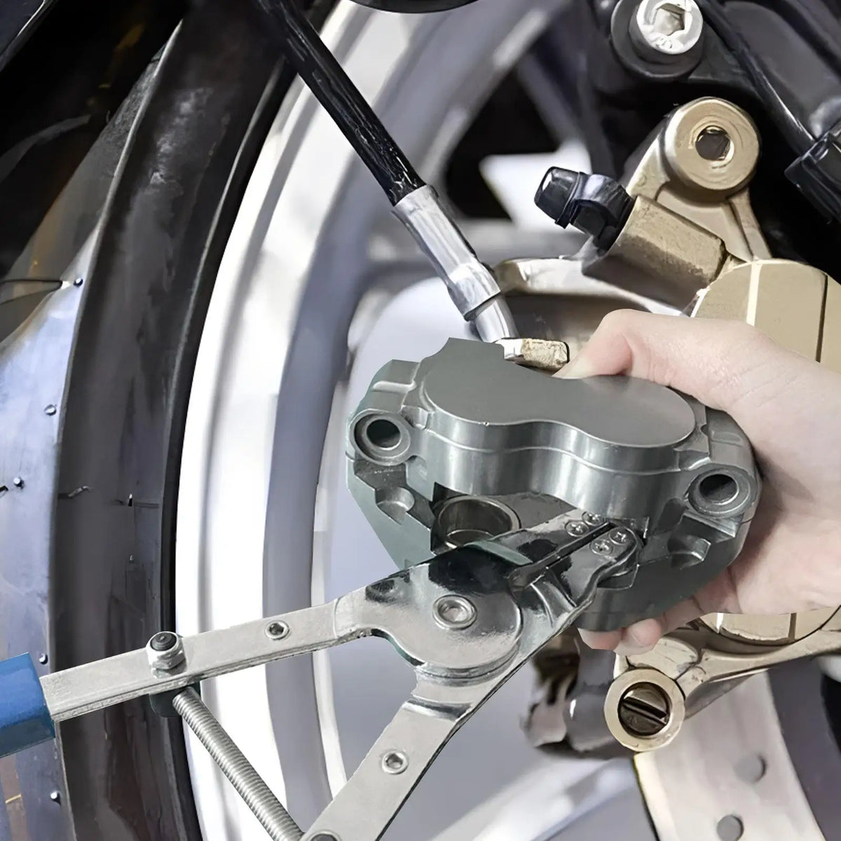 Motorcycle Brake Piston Removal Locking Pliers Puller Extractor