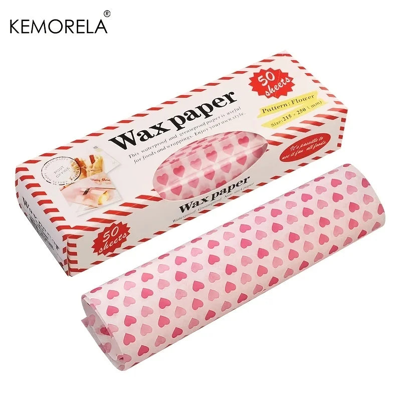 KEMORELA 50-Pack Food Grade Wax Paper Wrappers – Bread & Burgers