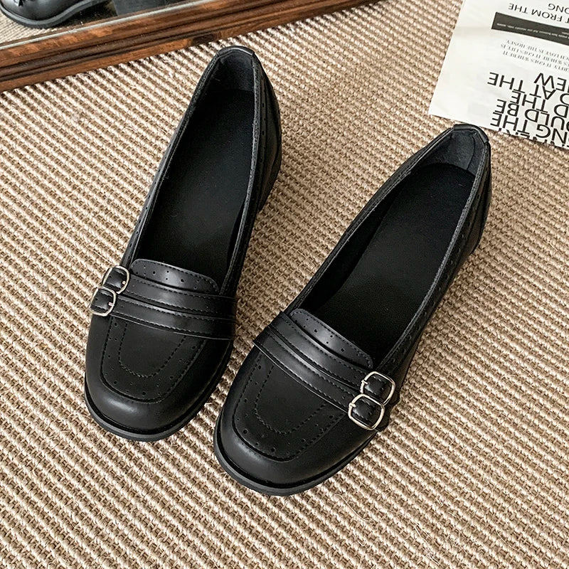 Women's Vintage Mary Jane Low Heel Slip-On Pumps | Sizes 5–9