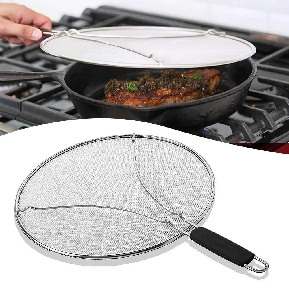 Stainless Steel Splatter Screen | Fine Mesh Oil Splash Guard