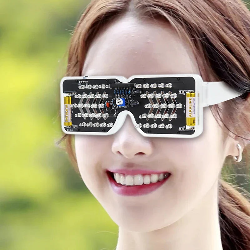 Voice-Activated LED Flashing Glasses DIY Soldering Kit