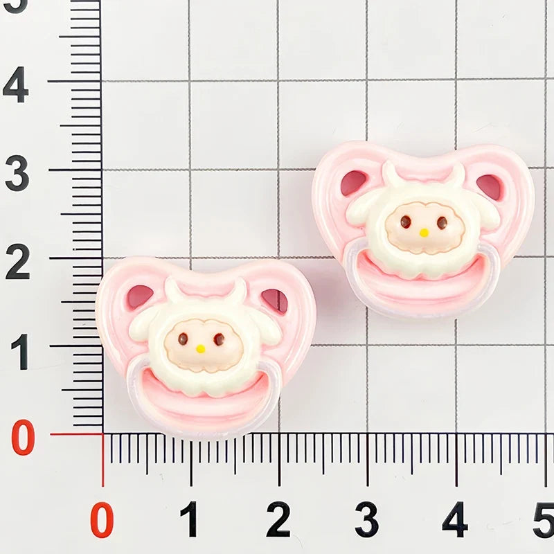 10 Pcs Mini Resin Dollhouse Pacifiers – Animal Doll Accessories