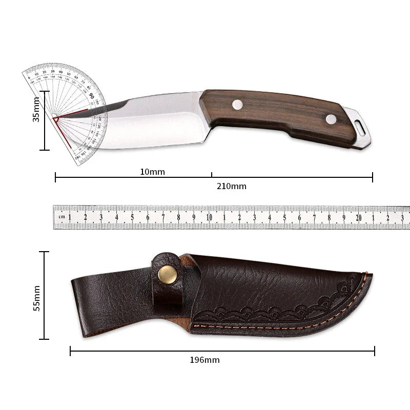 Professional Chef Cleaver Knife – High Carbon Steel & Sandalwood