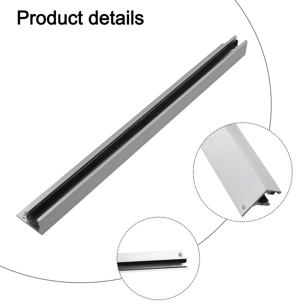 Glass Sliding Door Floor Guide Rail – Zinc Alloy, Quiet, 40cm