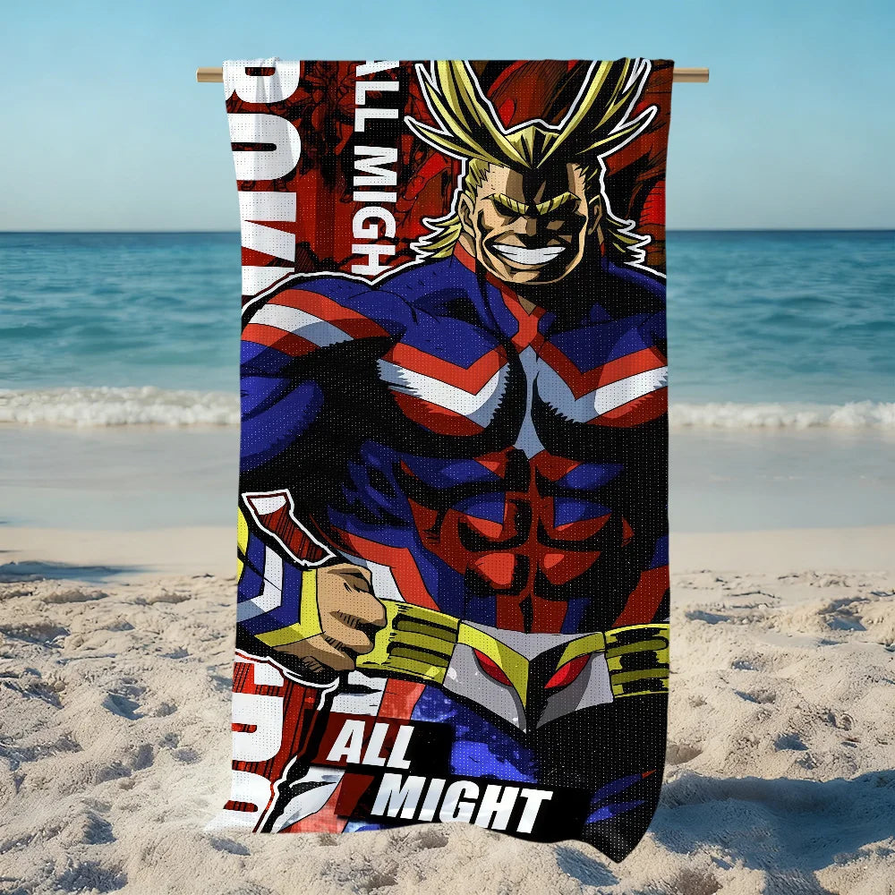 All Might Anime Quick-Dry Beach Towel | Gym, Travel & Pool