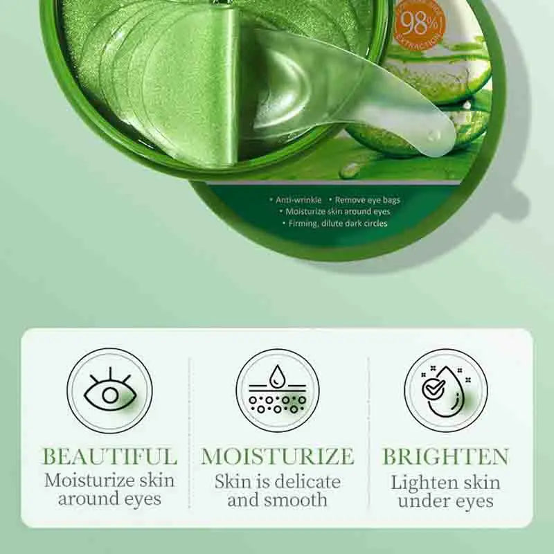 BIOAQUA 60pc Aloe Vera Collagen Eye Masks – Dark Circles & Bags