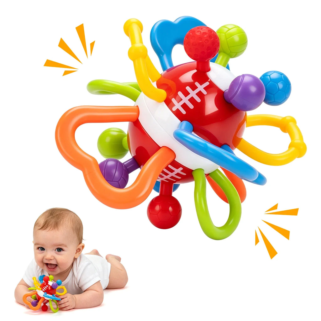 Manhattan Round Ball Baby Toys Infant 0-12months Soft Silicone Hand