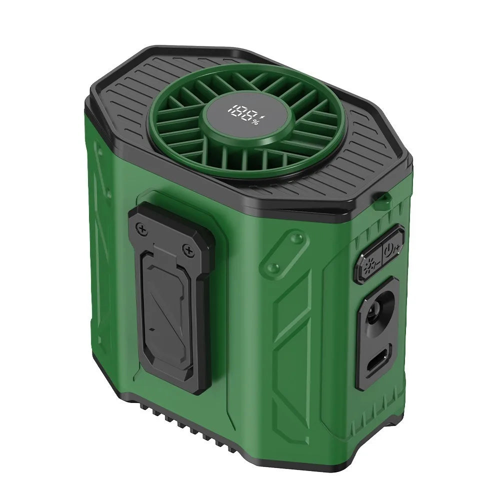 Rechargeable Waist Clip Fan – 100-Speed Wearable Neck & Belt Fan