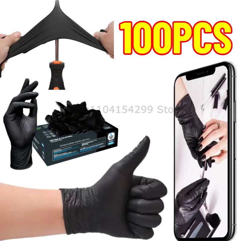 Disposable Nitrile Gloves 100 Pack – Powder-Free & Waterproof