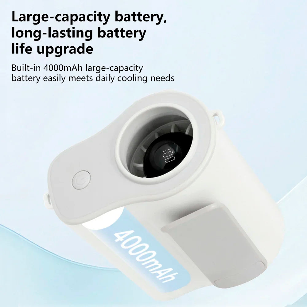 URGGU Portable Waist Clip Fan USB Rechargeable 100-Speed