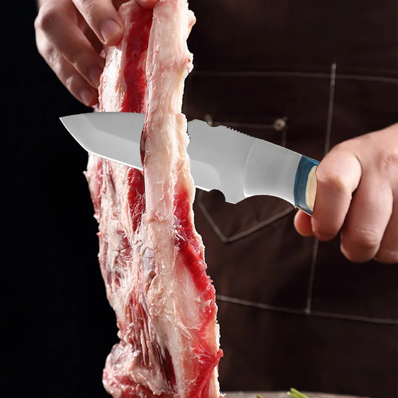 InLeung Boning Knife Stainless Steel Wood Handle Fillet Knife