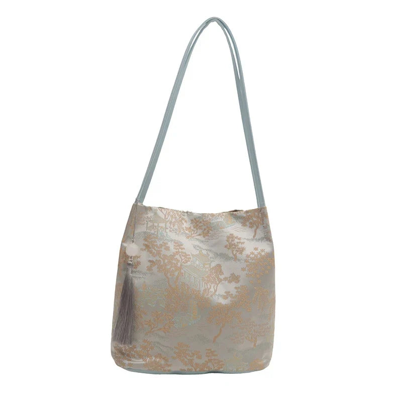 Women's Chinese-Style Retro Tote Shoulder Bag | Large Capacity