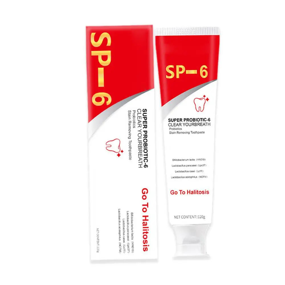 SP-6 Probiotic Whitening Toothpaste – Stain Remover & Fresh Breath