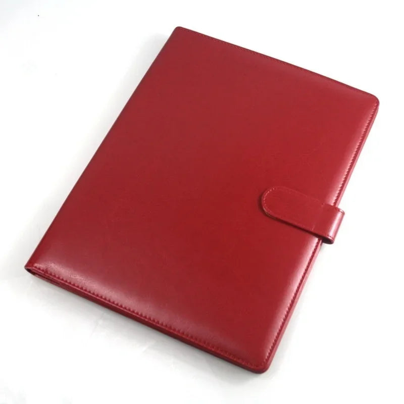 A4 Leather Conference Folder | Business File & Contract Organizer