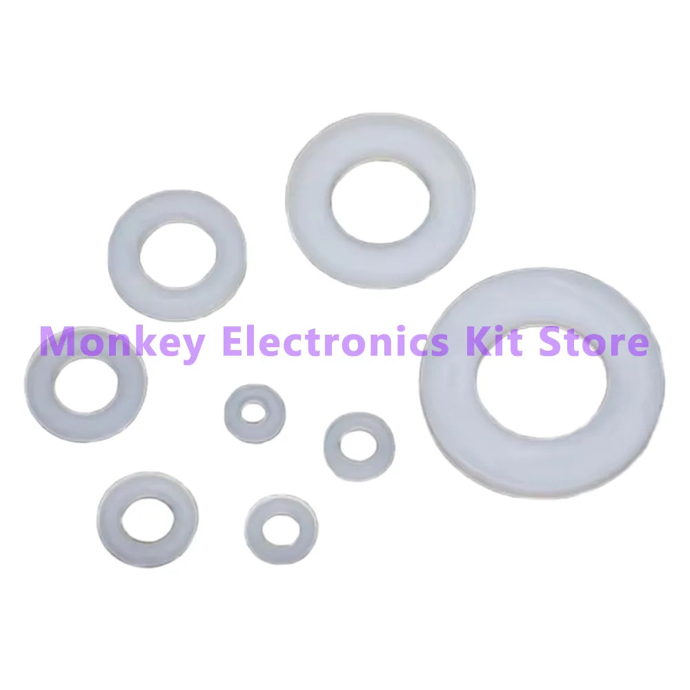 500 PCS Nylon Flat Washer Kit – M2 to M10 Insulation Gaskets