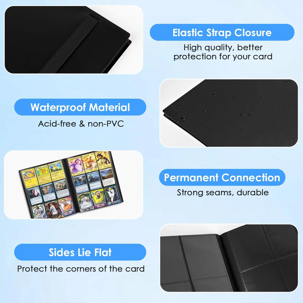 9-Pocket Trading Card Binder – 360-Card Side-Loading Album