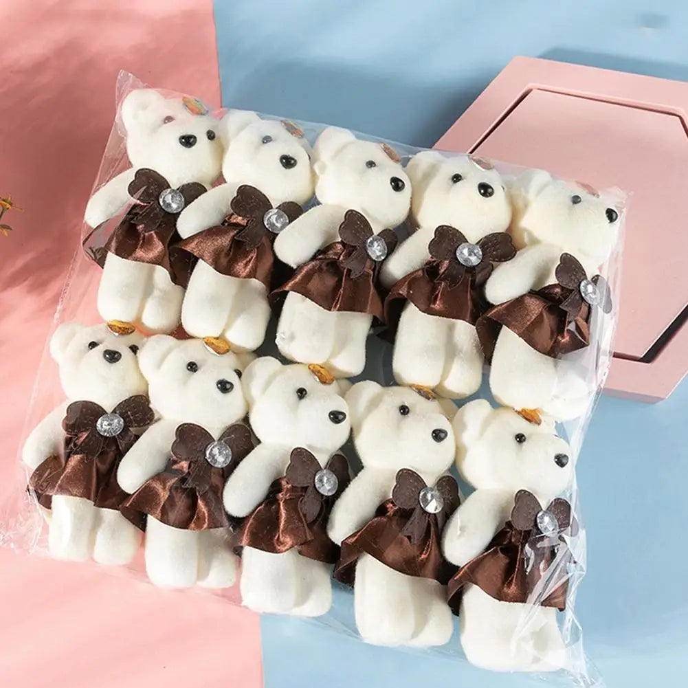 10pcs Diamond Ice Cream Teddy Bear Bouquet | Gift & Home Decor