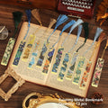 12-Pack Vintage Hollow Metal Bookmarks with Long Tassels