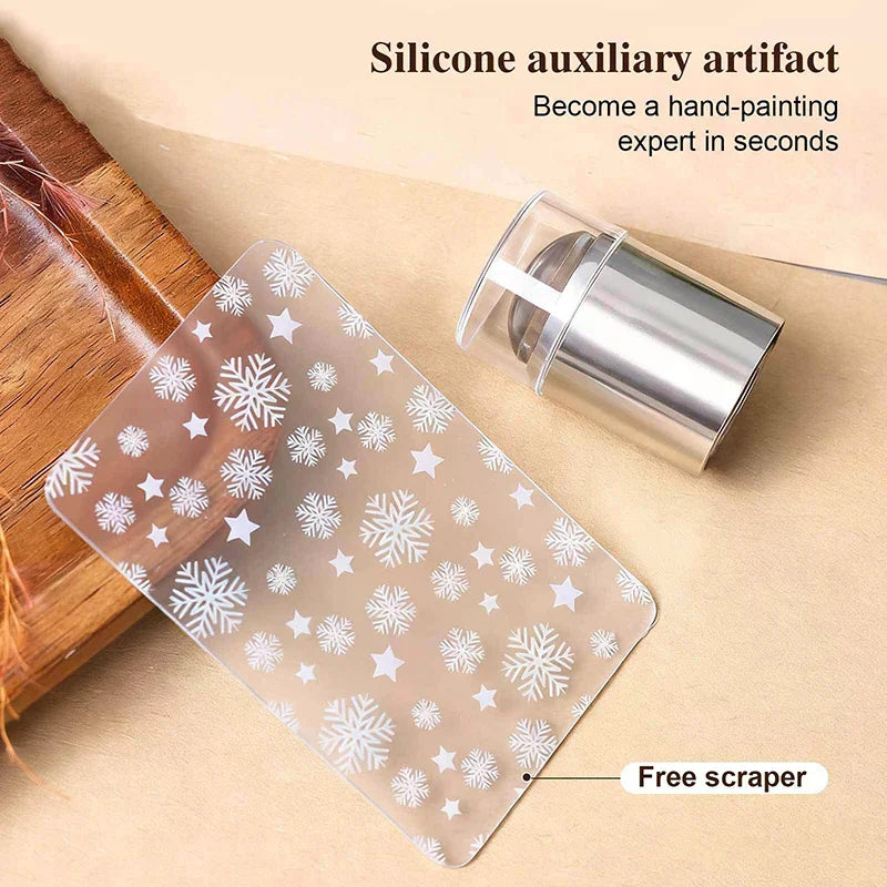 Jelly Silicone Nail Stamper & Scraper – DIY Nail Art Tool