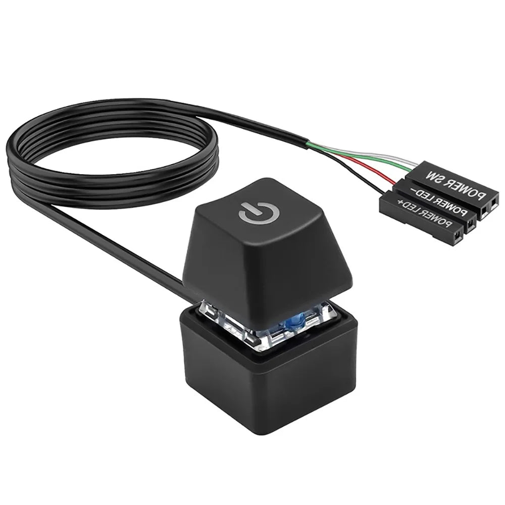 PC External Power Button Blue LED Switch – 2m Cable