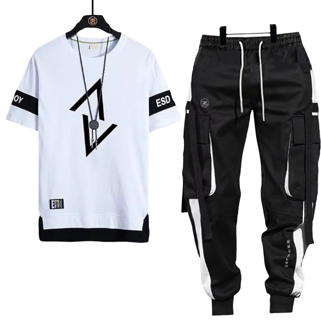 Women's 2-Piece Sport Set – T-Shirt & Pants, Sizes M–3XL