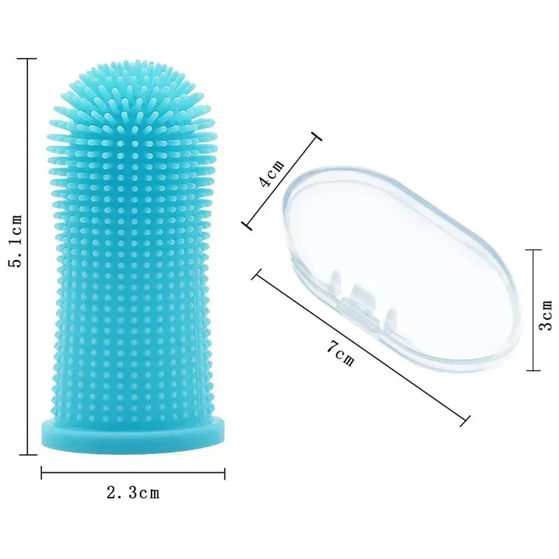Silicone Finger Toothbrush for Dogs & Cats | 360° Clean