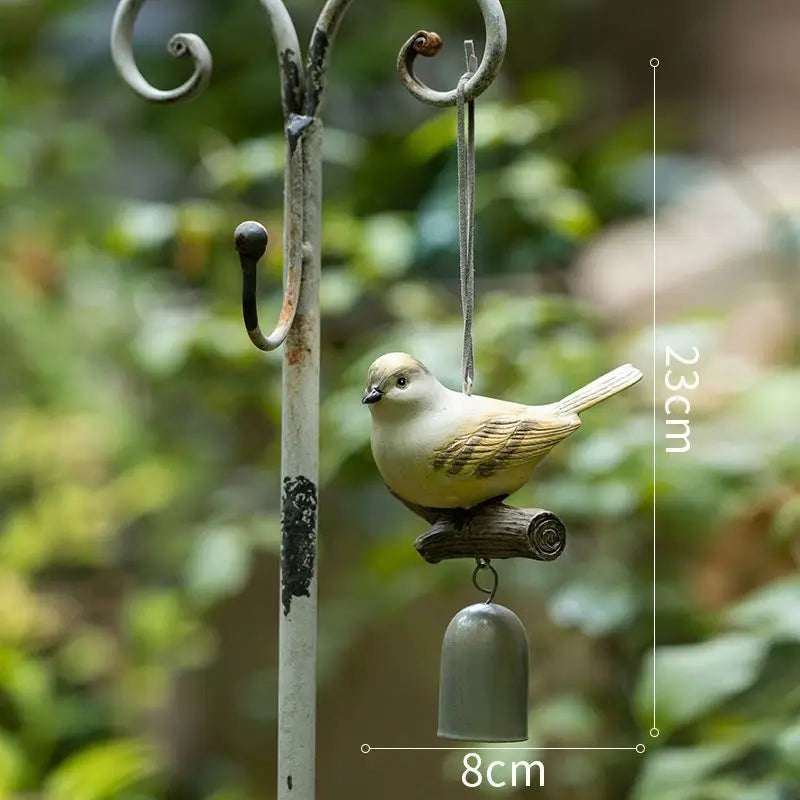 Bird Wind Chimes Resin Bell Pendants Decorative Villas Courtyards
