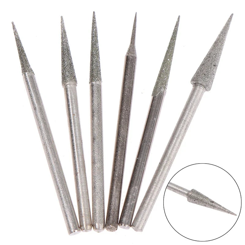 6-Piece Diamond Grinding Burr Set 1–4mm | Engraving Carving Bits