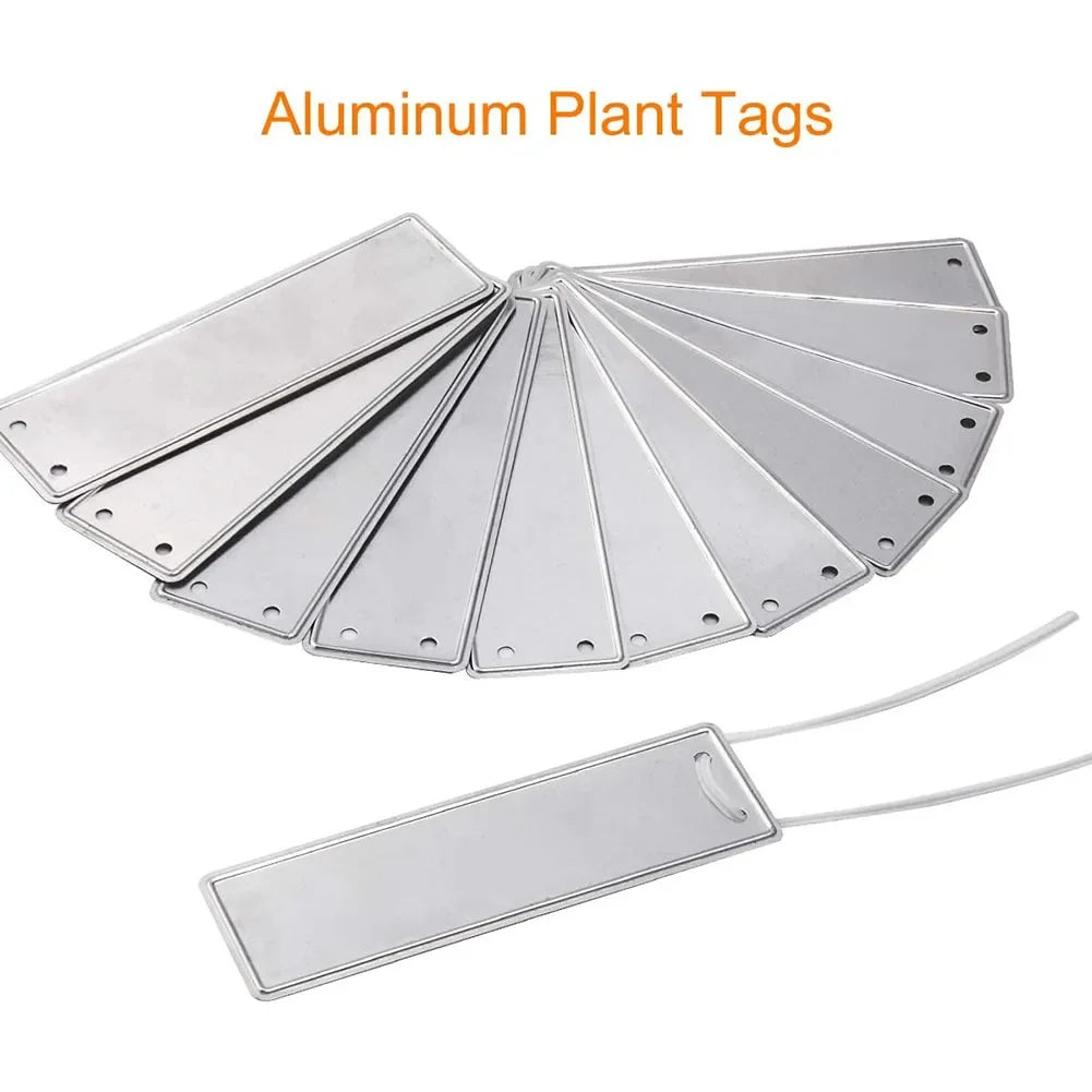 50pcs Aluminum Plant Labels – Waterproof Double-Sided Garden Tags