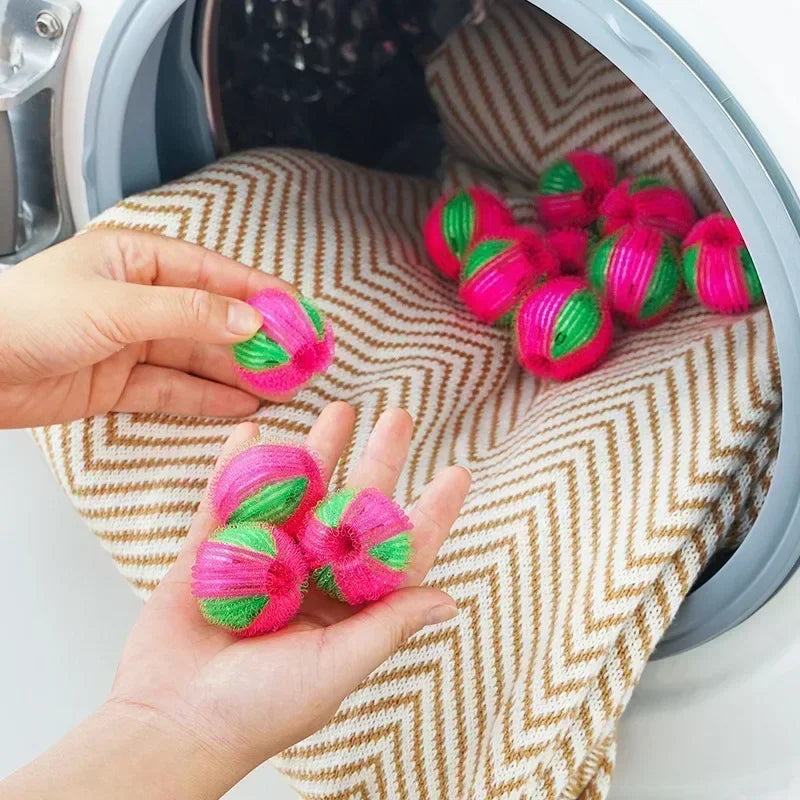 6-Pack Nylon Laundry Balls – Pet Hair & Lint Remover