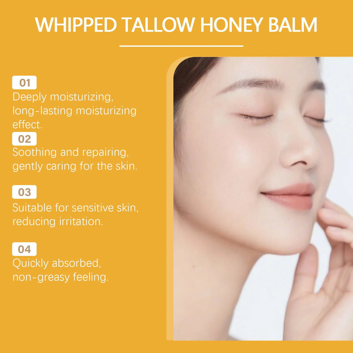 OceAura Beef Tallow & Honey Balm | Deep Hydrating Face Cream