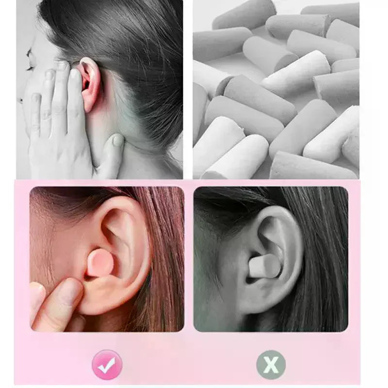 24 60 Bullet Foam Earplugs Anti-noise Abatement Sleeping Ear Plug
