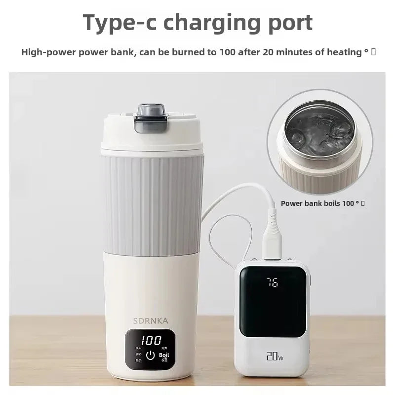URGGU 650ml Portable Travel Electric Kettle – LED & Temp Control