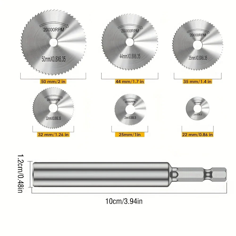 Speed Steel Cutting Wheel 1 4 Hex Shank Thin Blade Rotary Saw 5