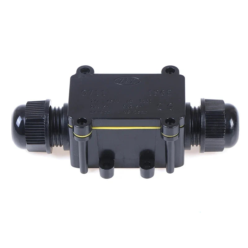 2 Way Waterproof Electrical Junction Box Outdoor Lighting Cable IP68