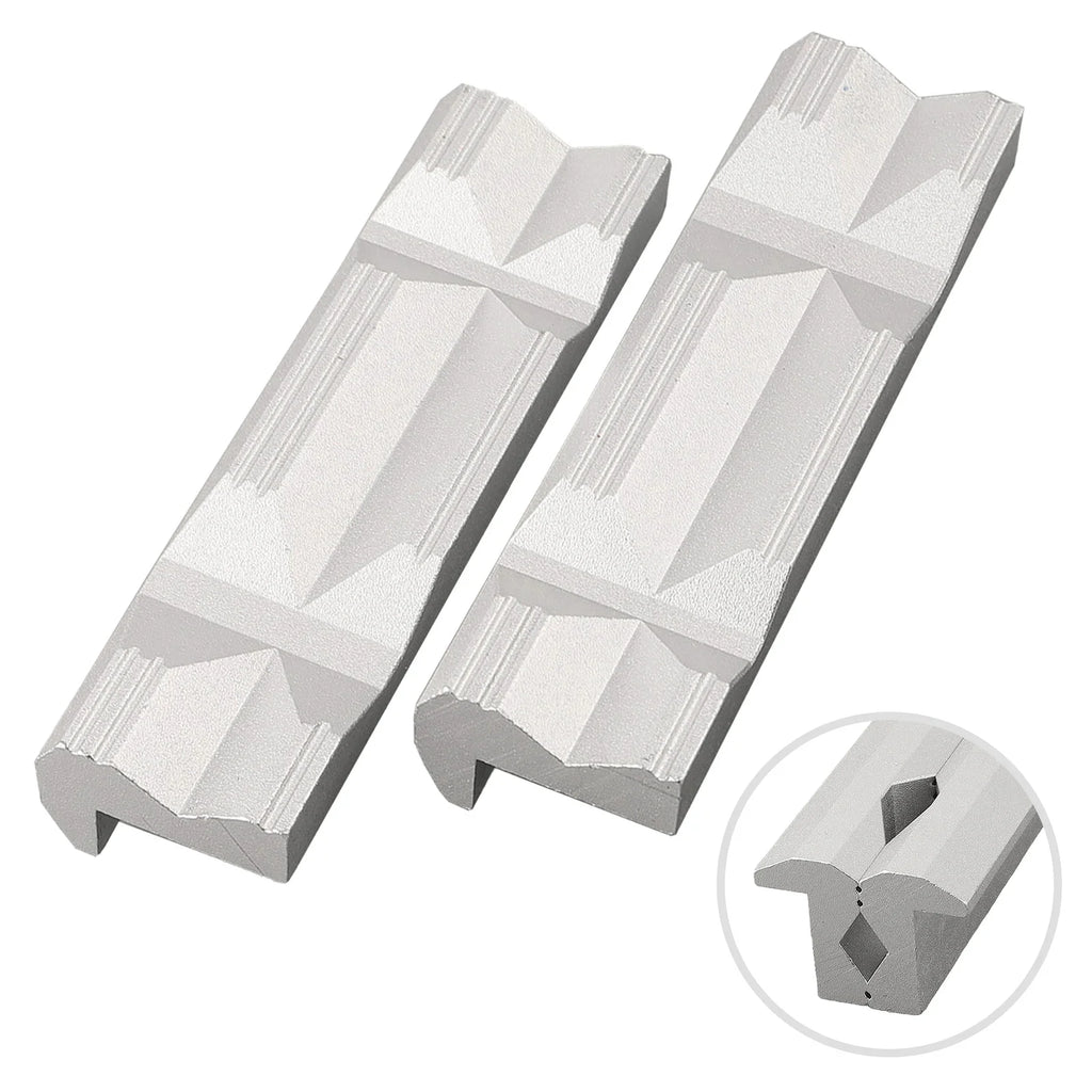 V-Clip CNC Milling Vise Jaws 4–8 Inch Aluminum Alloy | 1 Pair