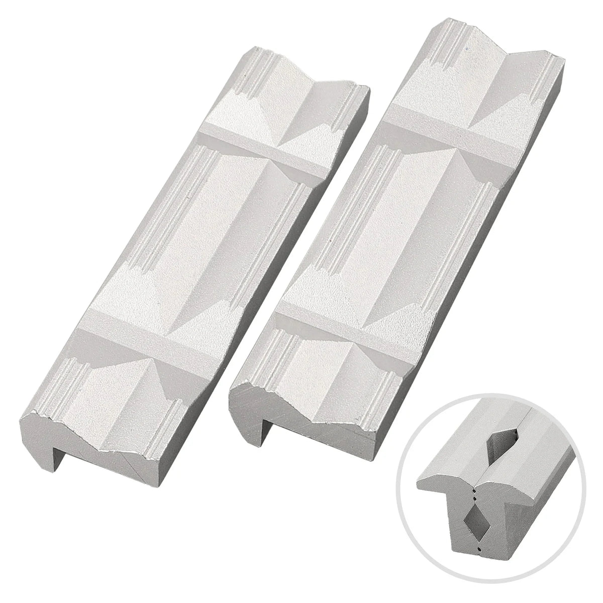 V-Clip CNC Milling Vise Jaws 4–8 Inch Aluminum Alloy | 1 Pair