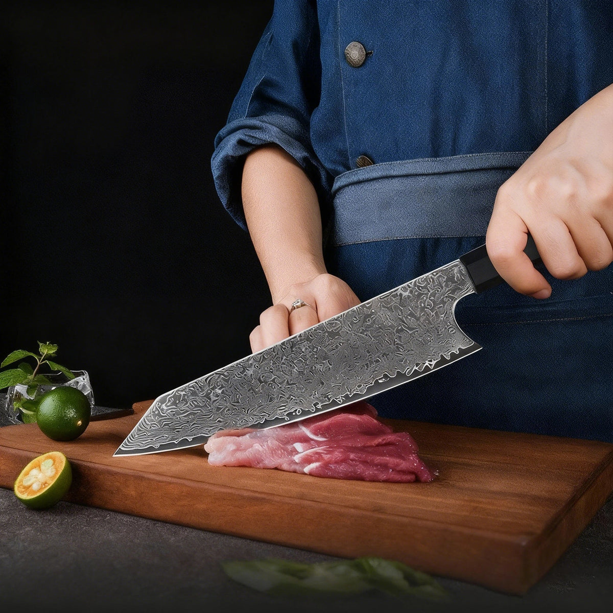 8" Japanese Damascus Chef Knife – 67-Layer VG10 Steel