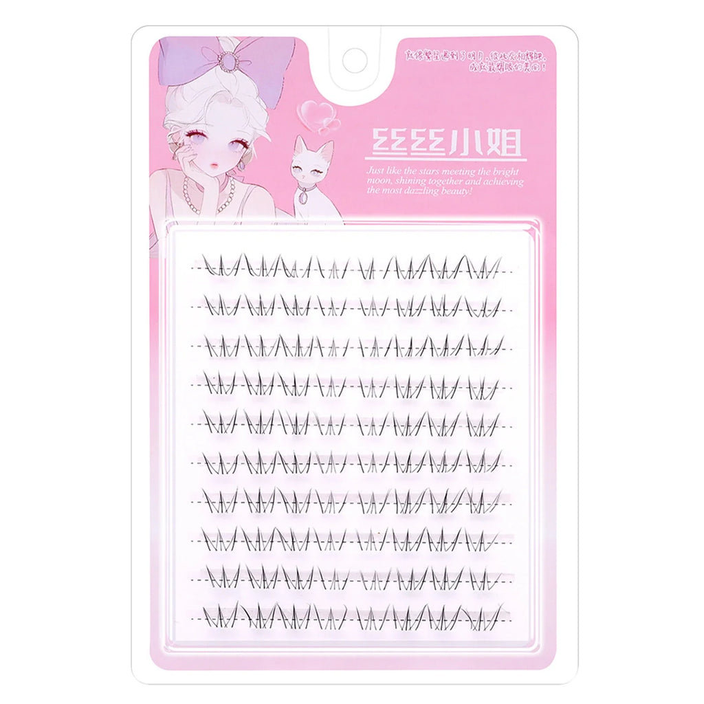 Cat Eye Cluster False Lashes | 10 Rows Natural Volume Lower Lash