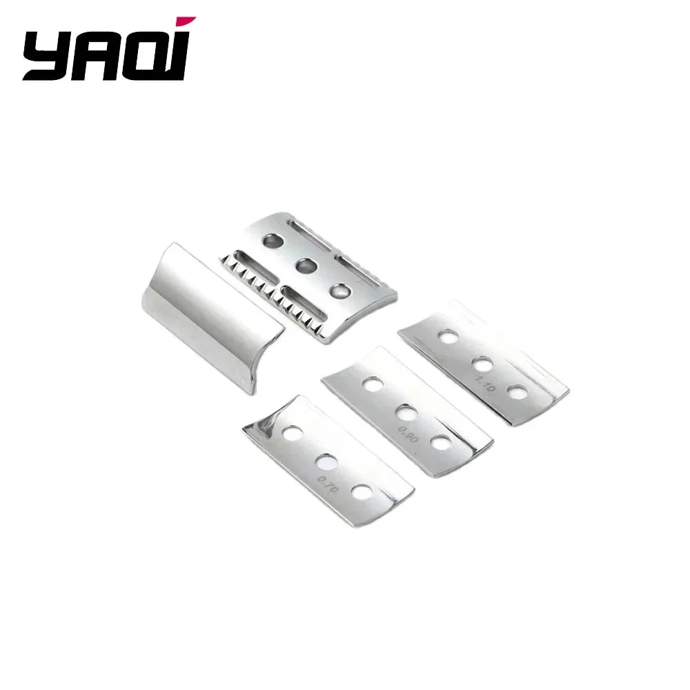 YAQI Trifecta Adjustable 316 SS Safety Razor Head – 3 Blade Gaps