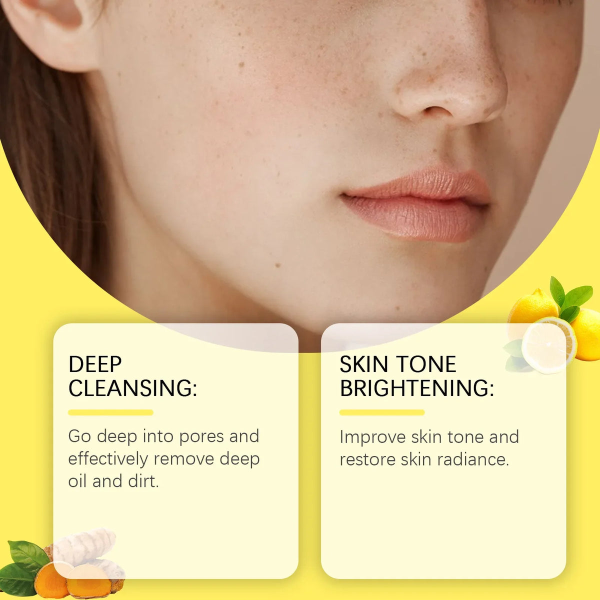 Turmeric Cleansing Pads Facial Exfoliating Makeup Removal Dead Skin