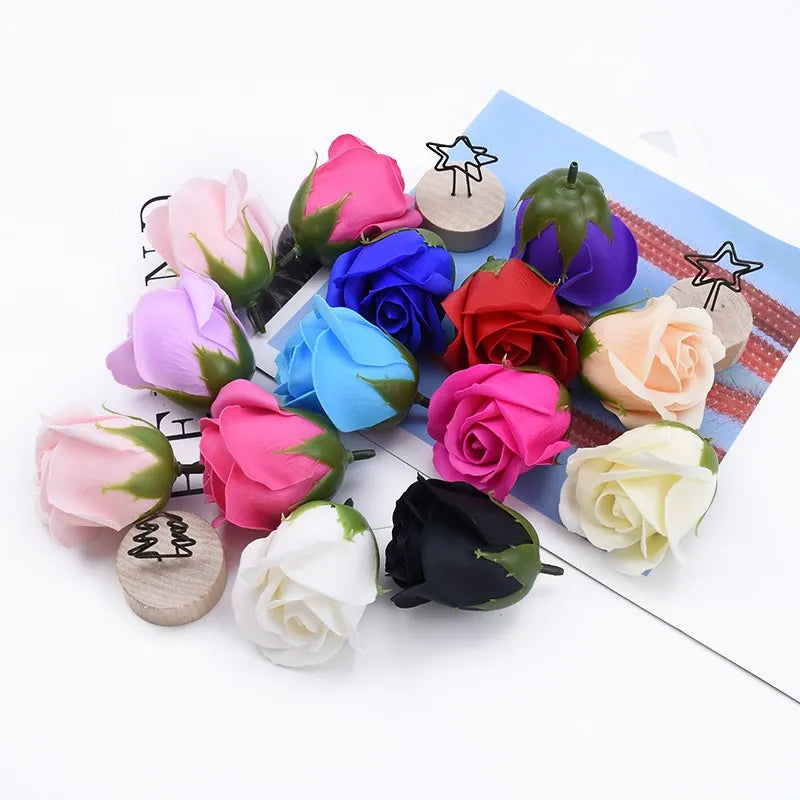 Artificial Soap Rose Flowers 50/100 Pcs – Wedding DIY Decor