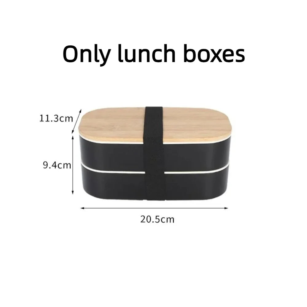 Stackable Bento Box Utensils All-in-one Meal Prep Compartment Lunch