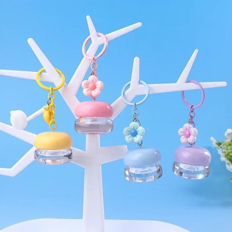 Mini 5g Refillable Lip Balm Jar with Keychain Pendant