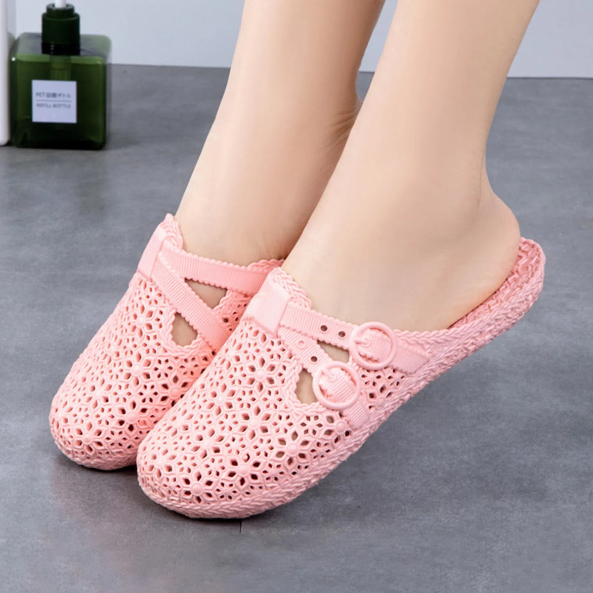 Women's Hollow Out Closed Toe Slip-On Slippers | Summer Style